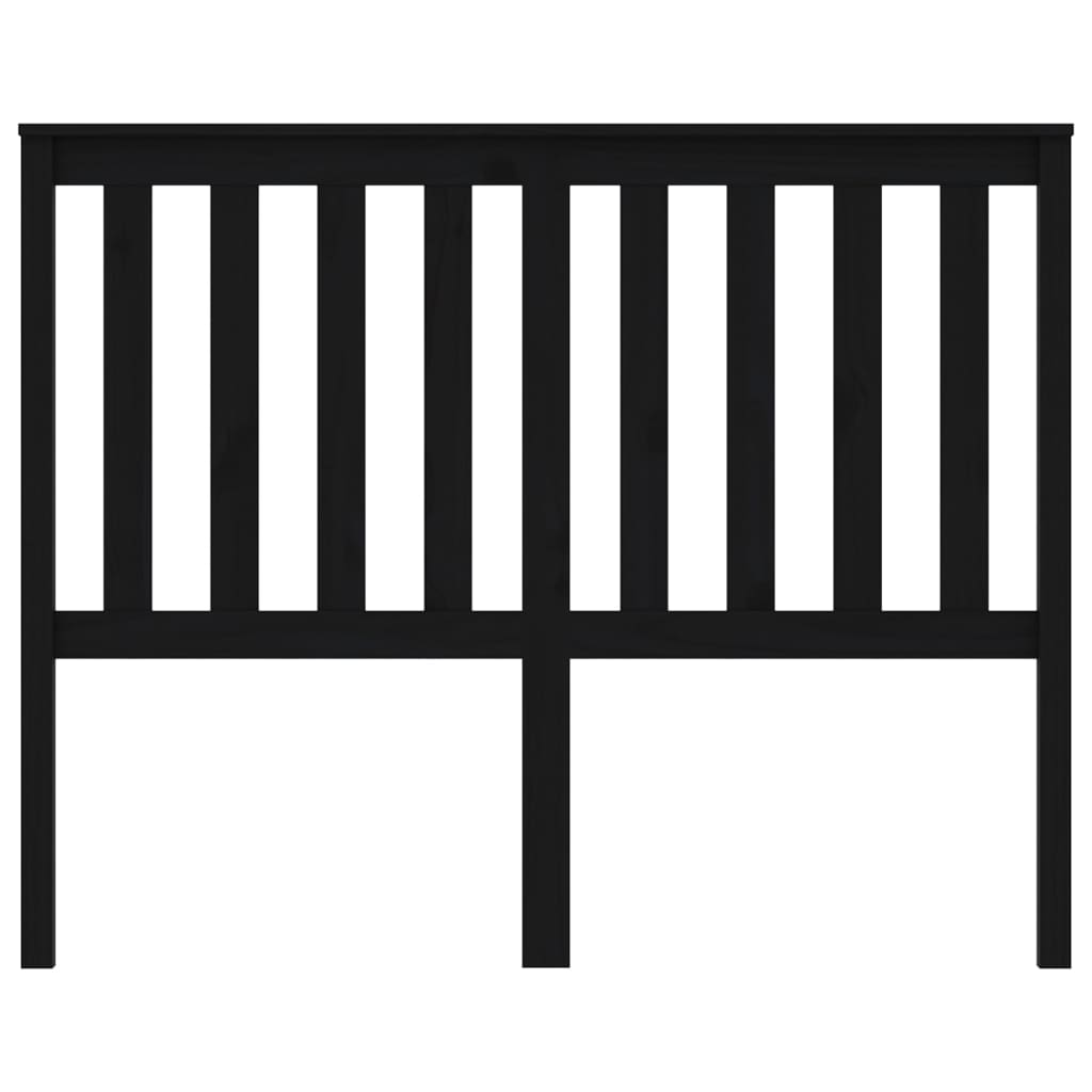 Kopfteil Schwarz 146x6x101 cm Massivholz Kiefer