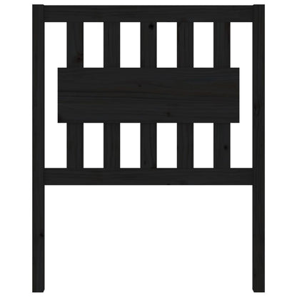 Kopfteil Schwarz 80,5x4x100 cm Massivholz Kiefer