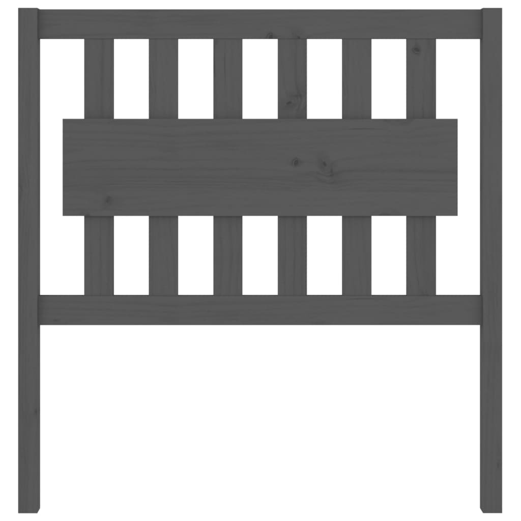 Kopfteil Grau 95,5x4x100 cm Massivholz Kiefer