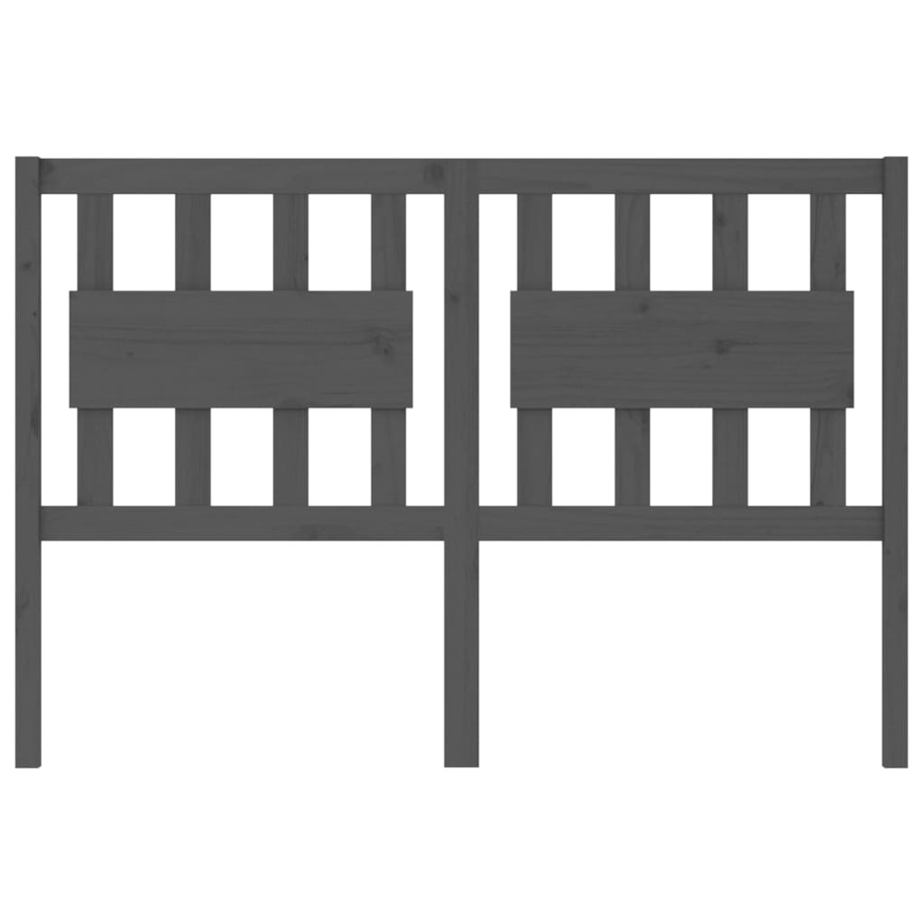 Kopfteil Grau 125,5x4x100 cm Massivholz Kiefer