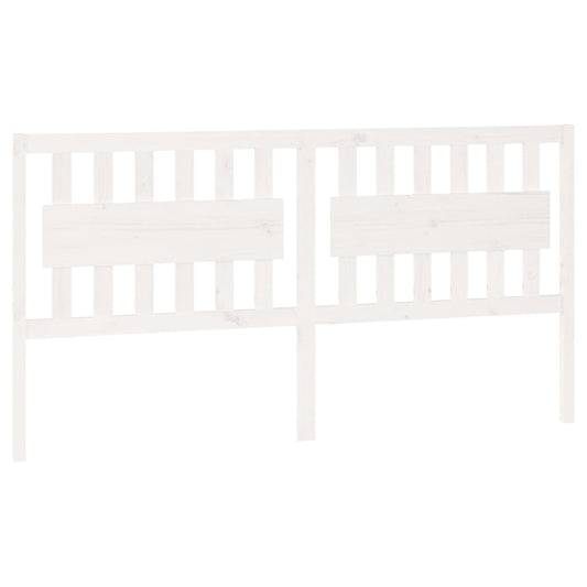 Bett-Kopfteil Weiß 185,5x4x100 cm Massivholz Kiefer