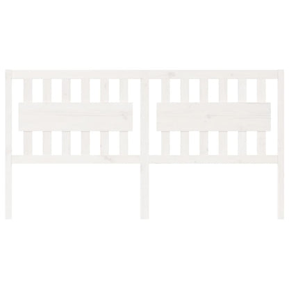 Bett-Kopfteil Weiß 185,5x4x100 cm Massivholz Kiefer