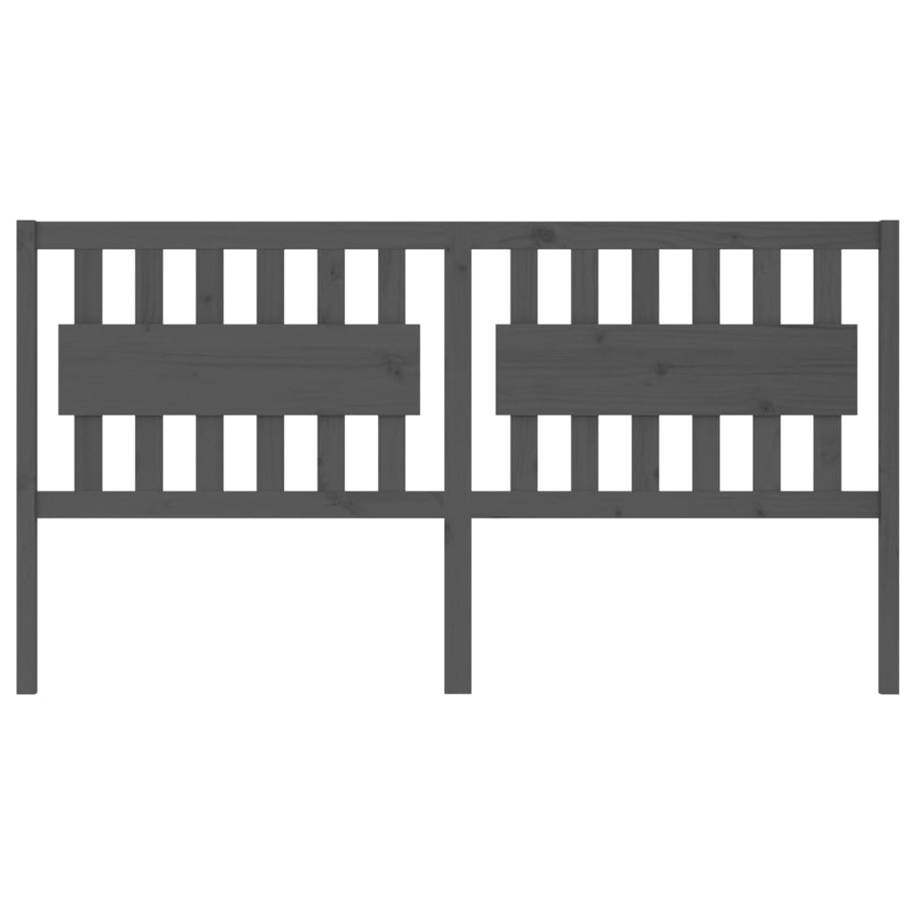 Kopfteil Grau 185,5x4x100 cm Massivholz Kiefer