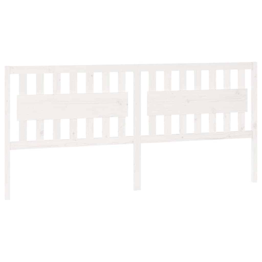 Kopfteil Weiß 205,5x4x100 cm Massivholz Kiefer