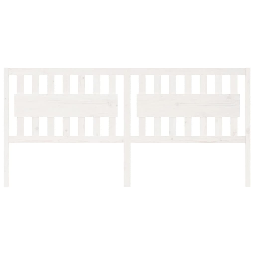 Kopfteil Weiß 205,5x4x100 cm Massivholz Kiefer