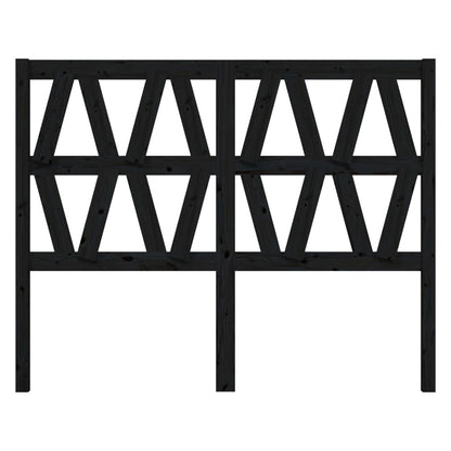 Kopfteil Schwarz 126x4x100 cm Massivholz Kiefer