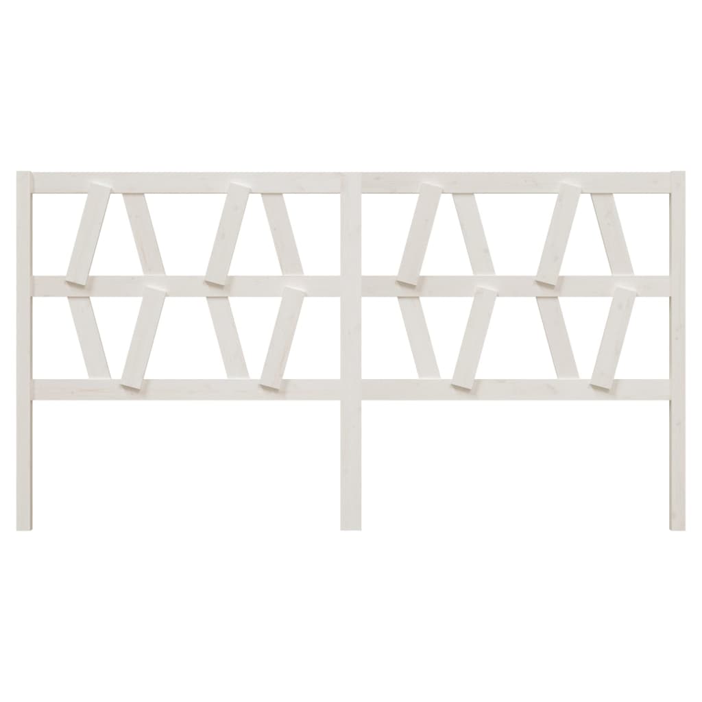 Kopfteil Weiß 206x4x100 cm Massivholz Kiefer