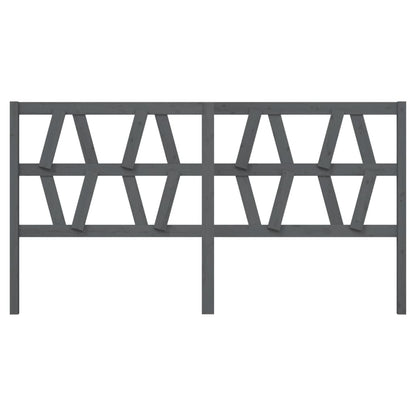 Kopfteil Grau 206x4x100 cm Massivholz Kiefer