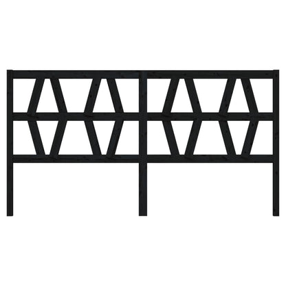 Kopfteil Schwarz 206x4x100 cm Massivholz Kiefer