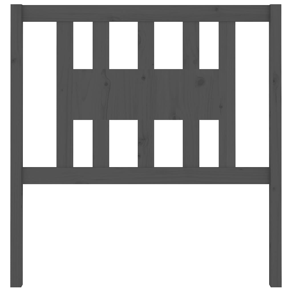 Kopfteil Grau 96x4x100 cm Massivholz Kiefer