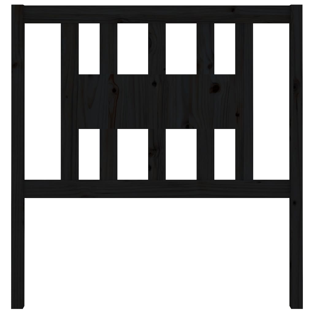 Kopfteil Schwarz 96x4x100 cm Massivholz Kiefer