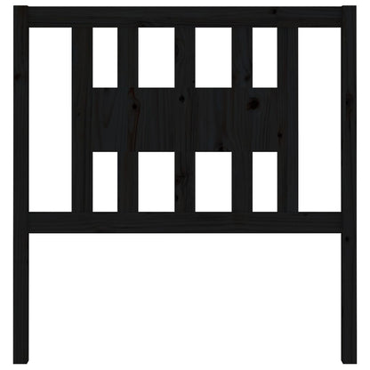 Kopfteil Schwarz 106x4x100 cm Massivholz Kiefer