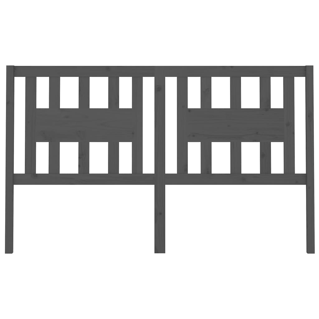 Kopfteil Grau 141x4x100 cm Massivholz Kiefer