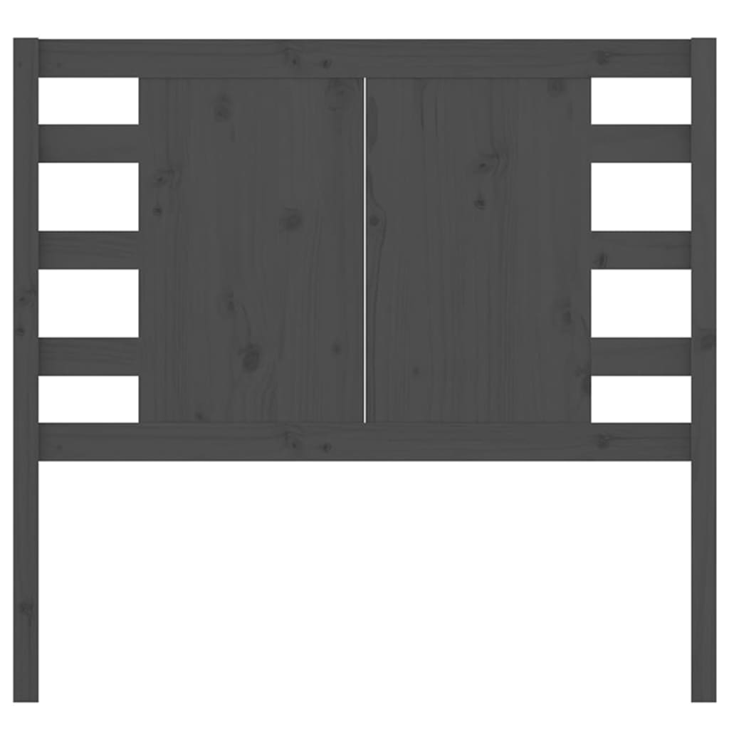 Kopfteil Grau 106x4x100 cm Massivholz Kiefer