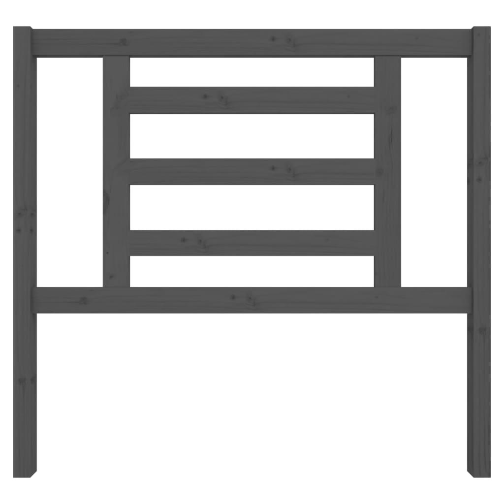 Kopfteil Grau 106x4x100 cm Massivholz Kiefer