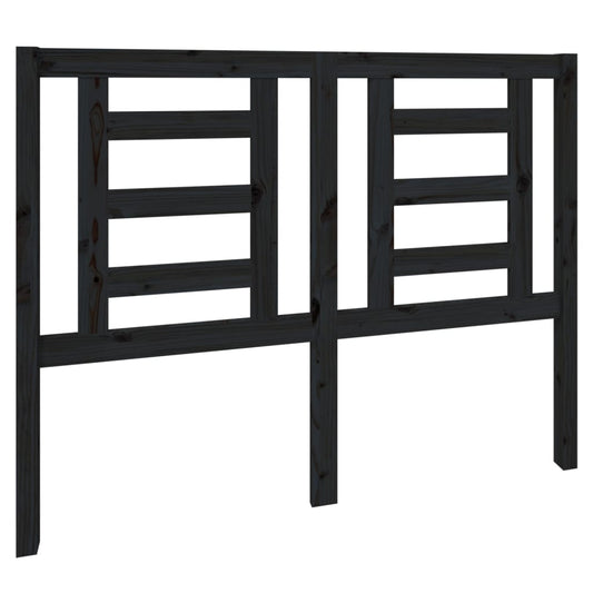 Kopfteil Schwarz 126x4x100 cm Massivholz Kiefer