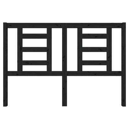 Kopfteil Schwarz 146x4x100 cm Massivholz Kiefer