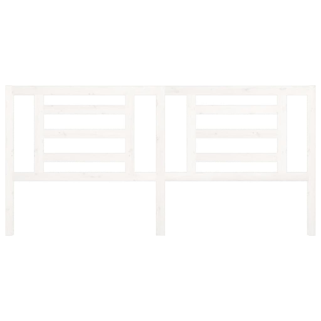 Kopfteil Weiß 206x4x100 cm Massivholz Kiefer