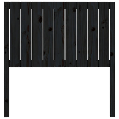 Kopfteil Schwarz 95,5x4x100 cm Massivholz Kiefer