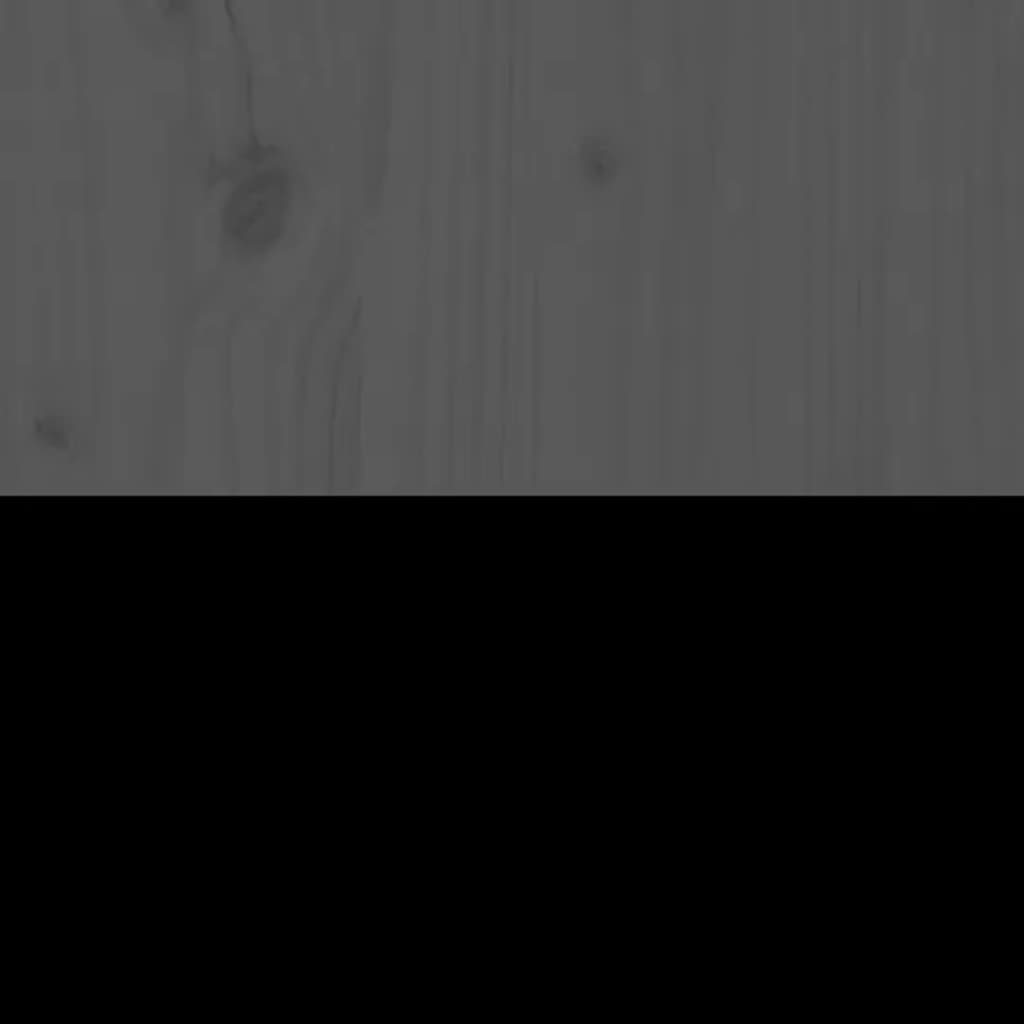 Kopfteil Grau 95,5x4x100 cm Massivholz Kiefer