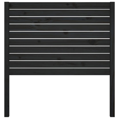 Kopfteil Schwarz 81x4x100 cm Massivholz Kiefer