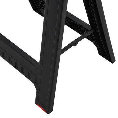Arbeitsböcke 2 Stk. Klappbar Schwarz & Rot Polypropylen 350 kg