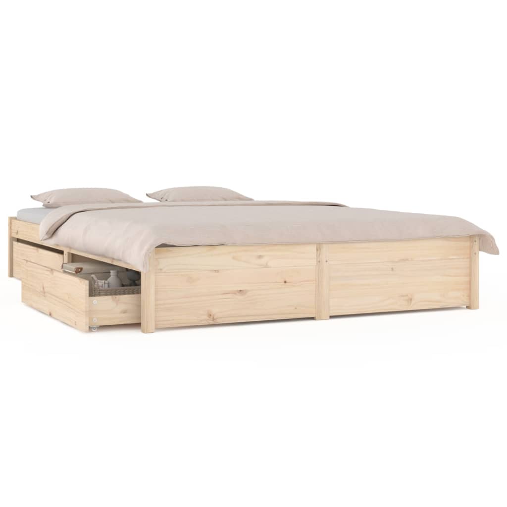 Bett ohne Matratze mit Schubladen 120x200 cm