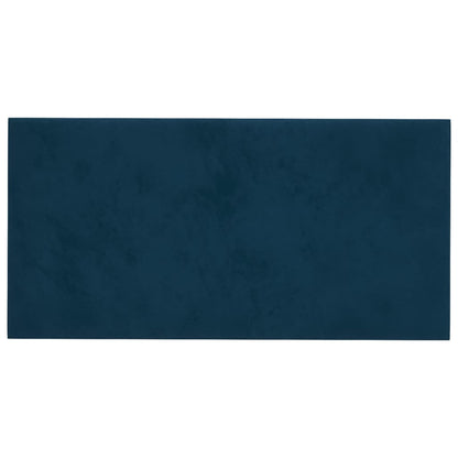 Wandpaneele 12 Stk. Blau 30x15 cm Samt 0,54 m²