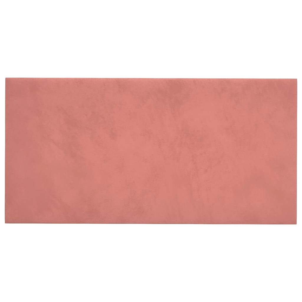 Wandpaneele 12 Stk. Rosa 30x15 cm Samt 0,54 m²