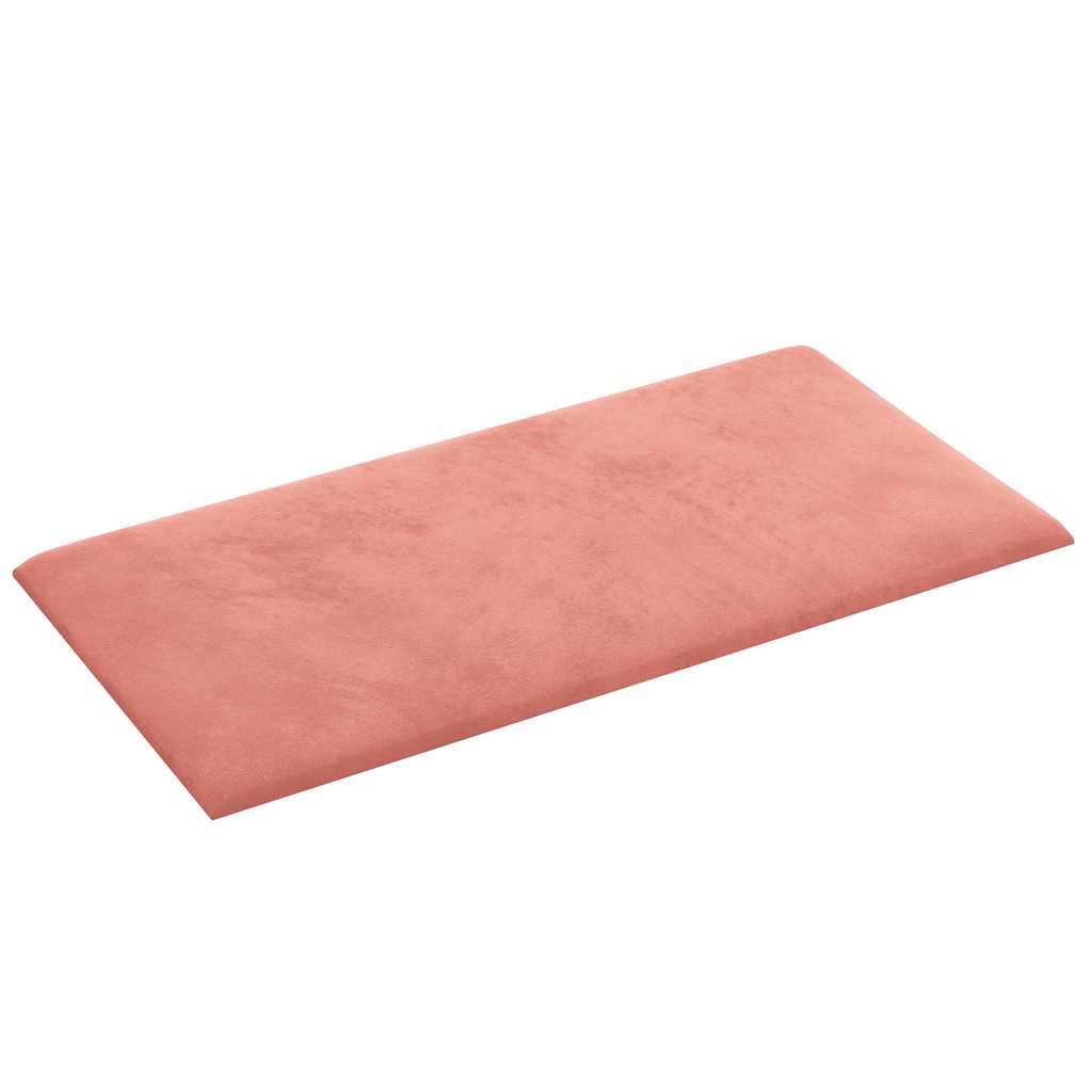 Wandpaneele 12 Stk. Rosa 30x15 cm Samt 0,54 m²
