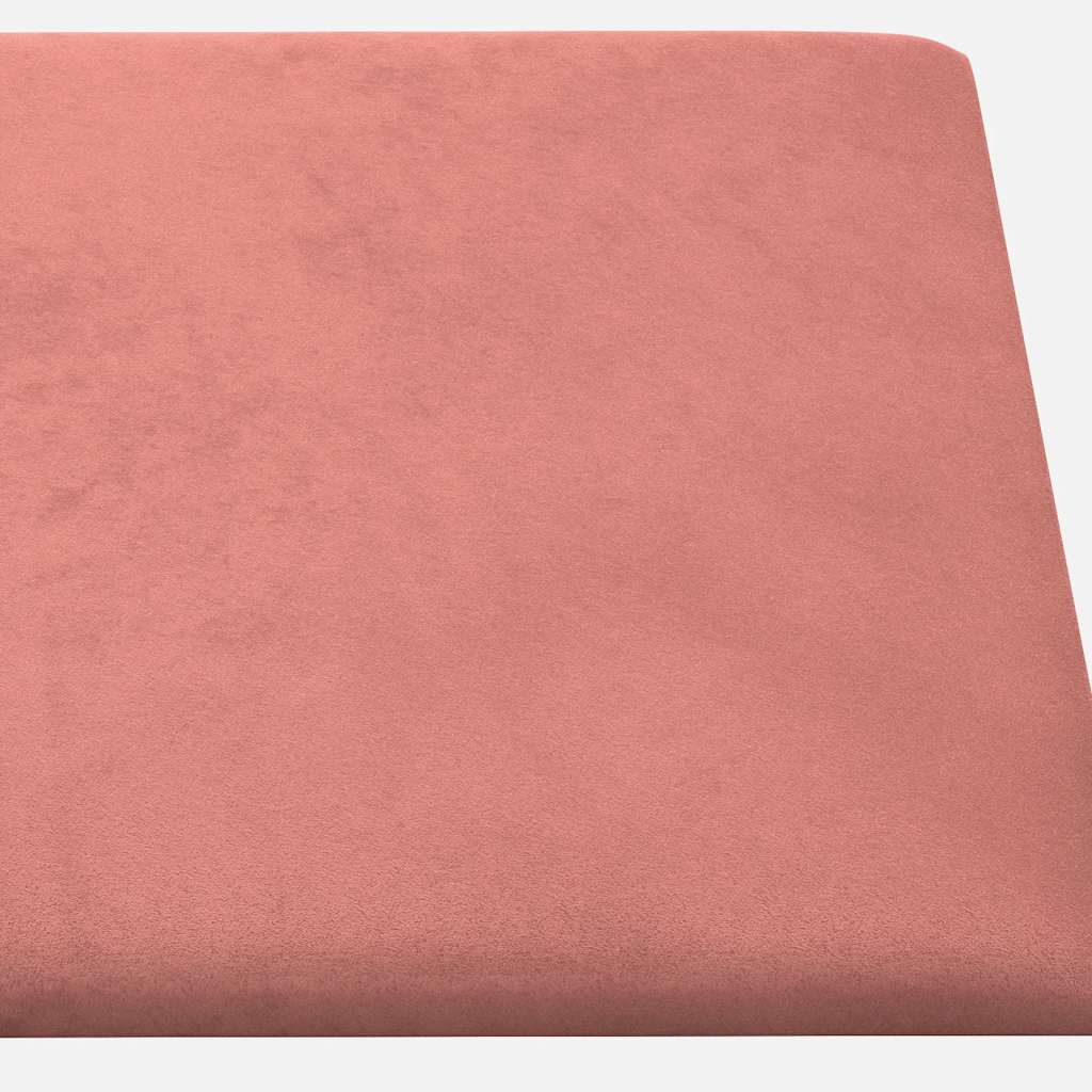 Wandpaneele 12 Stk. Rosa 30x15 cm Samt 0,54 m²