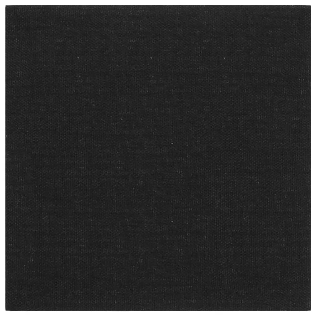 Wandpaneele 12 Stk. Schwarz 30x30 cm Stoff 1,08 m²