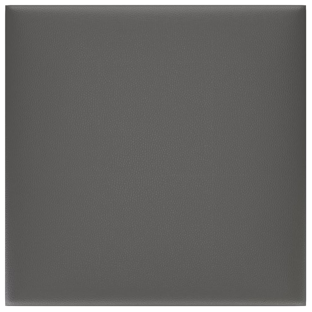 Vægpaneler 12 stk. Grå 30x30 cm kunstlæder 1,08 m²