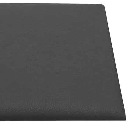 Vægpaneler 12 stk. Grå 30x30 cm kunstlæder 1,08 m²