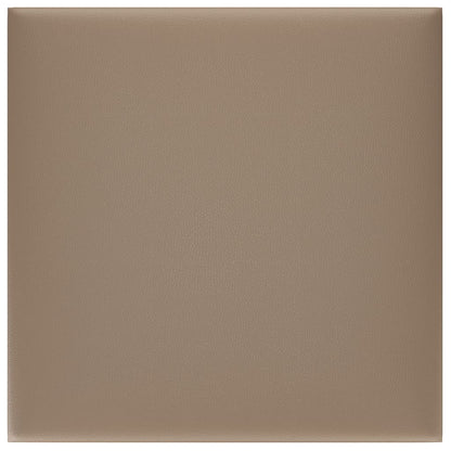 Wandpaneele 12 Stk. Cappuccino-Braun 30x30cm Kunstleder 1,08 m²