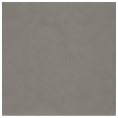 Vægpaneler 12 stk Lysegrå 30x30 cm fløjl 1,08 m²