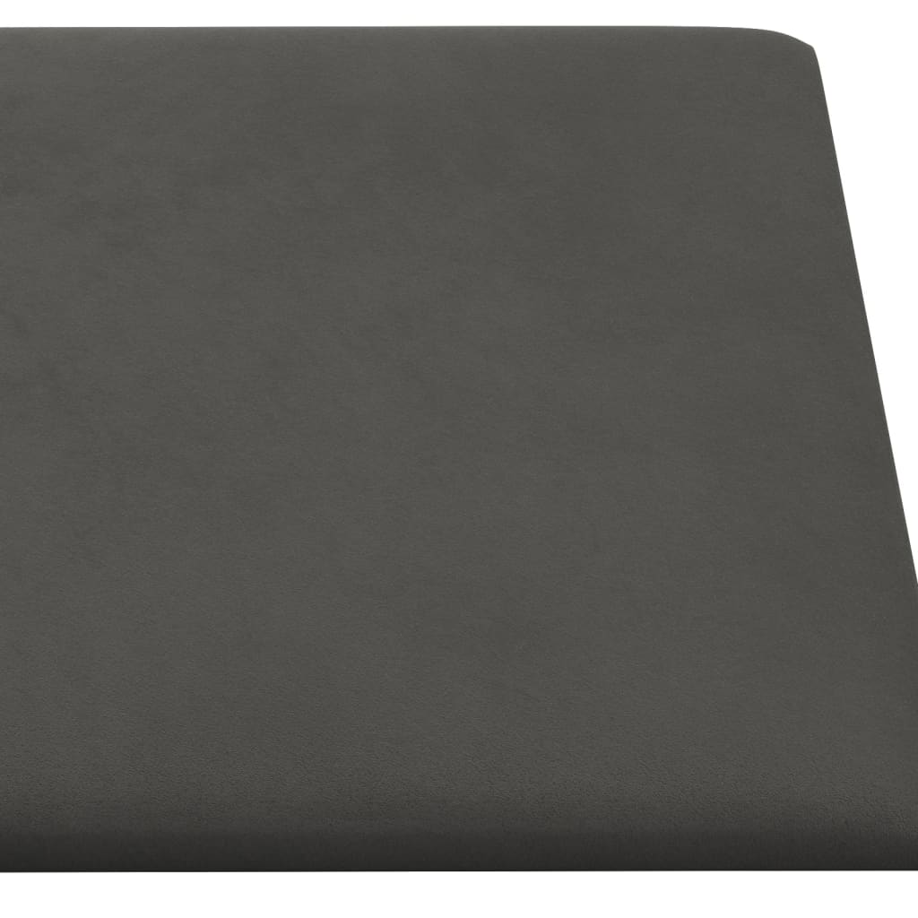 Vægpaneler 12 stk Mørkegrå 30x30 cm fløjl 1,08 m²