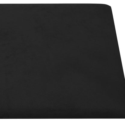 Vægpaneler 12 stk. Sort 30x30 cm Fløjl 1,08 m²