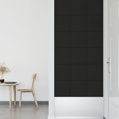 Vægpaneler 12 stk. Sort 30x30 cm Fløjl 1,08 m²