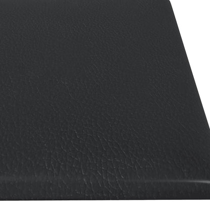 Wandpaneele 12 Stk. Schwarz 60x15 cm Kunstleder 1,08 m²