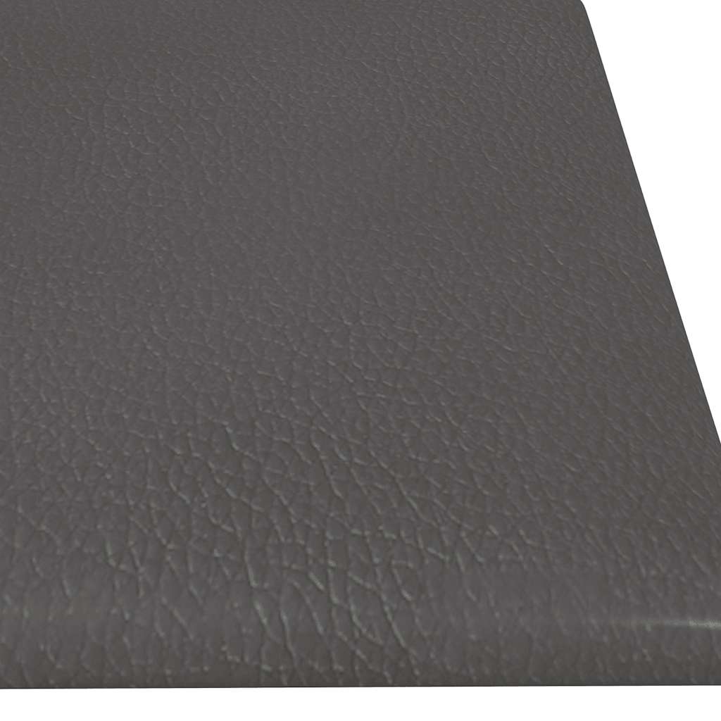 Wandpaneele 12 Stk. Grau 60x15 cm Kunstleder 1,08 m²