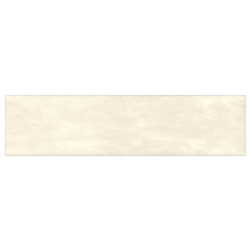 Wandpaneele 12 Stk. Creme 60x15 cm Samt 1,08 m²