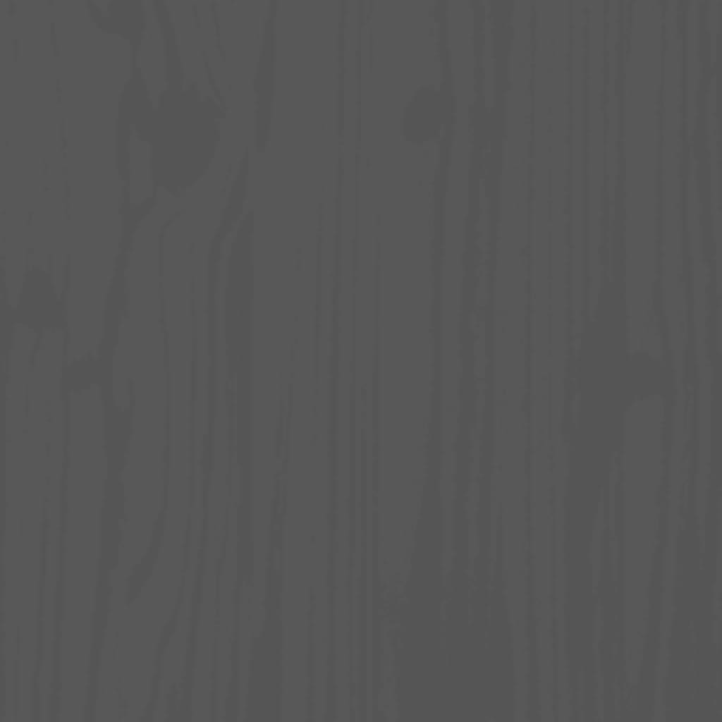 Massivholzbett Grau 200x200 cm