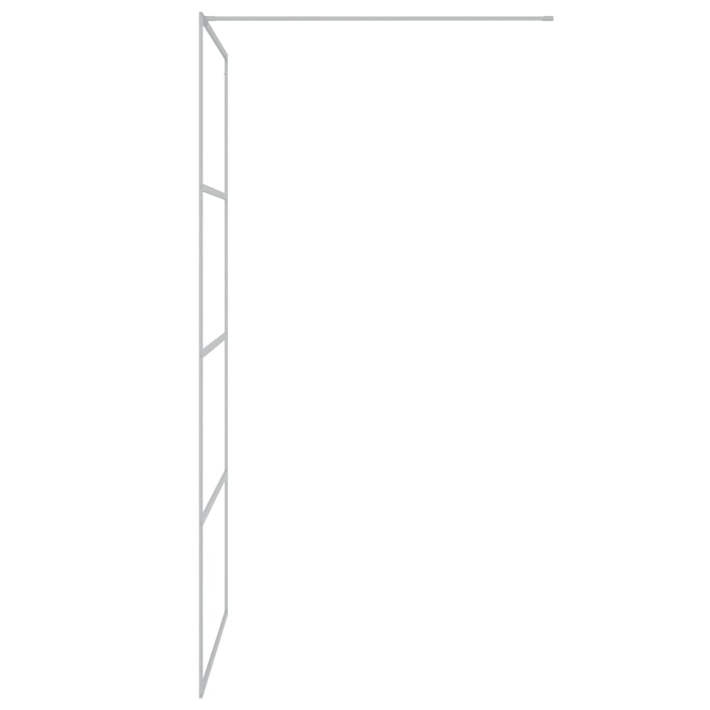 Duschwand für Begehbare Dusche Silbern 100x195 cm ESG-Klarglas