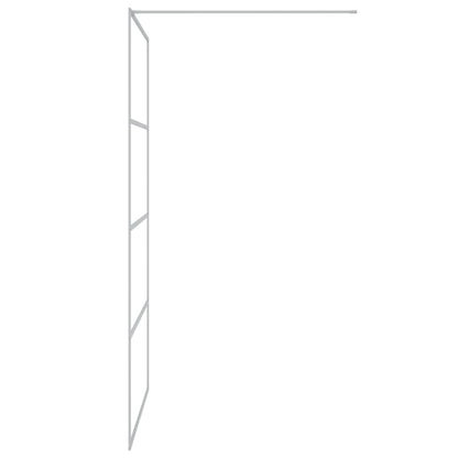 Duschwand für Begehbare Dusche Silbern 115x195 cm ESG-Klarglas