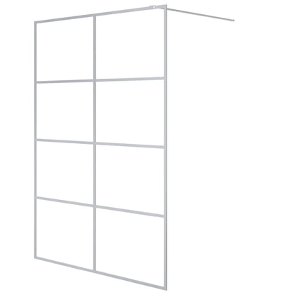 Duschwand für Begehbare Dusche Silbern 140x195 cm ESG-Klarglas