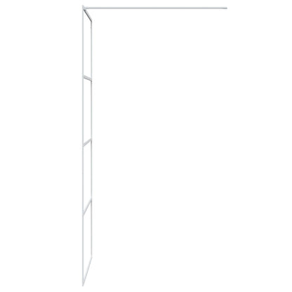 Duschwand für Begehbare Dusche Weiß 80x195 cm ESG-Klarglas