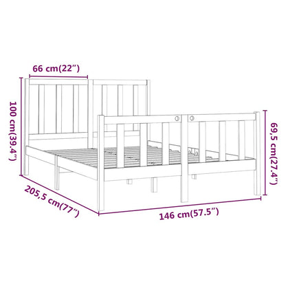 Massivholzbett ohne Matratze 140x190 cm Kiefernholz
