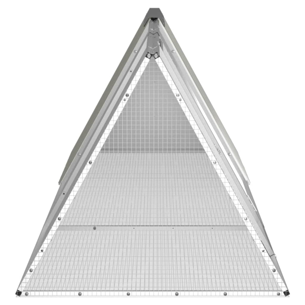 Kaninchenkäfig Grau 302,5 x 80,5 x 71 cm Verzinkter Stahl