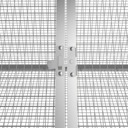 Kaninchenkäfig Grau 302,5 x 80,5 x 71 cm Verzinkter Stahl